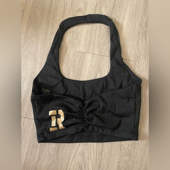 Vital black halter sports bra top - Picture 3 of 4